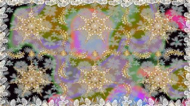 Damask pürüzsüz yineleme kalıbı. Barok tarzında altın çiçekli süs. Gri renklerdeki altın element. Antika altın tekrarlanabilir duvar kağıdı.