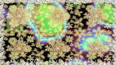 Antika altın tekrarlanabilir duvar kağıdı. Barok tarzında altın çiçekli süs. Damask pürüzsüz yineleme kalıbı. Tarafsız renklerde altın element.