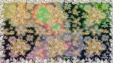 Lüks, kraliyet ve Viktorya dönemi konsepti. Tarafsız renklerde altın element. Süslü raster dekorasyonu. Klasik barok çiçekli, nötr yerine altın desenli..