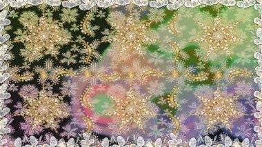 Tarafsız renklerde altın elementler. Barok tarzında kusursuz bir doğulu süsü. Geleneksel klasik raster altın pürüzsüz desen.