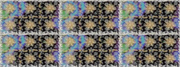 Damask kusursuz yinelenen arkaplan. Barok tarzında altın çiçekli süs. Gri renklerdeki altın element. Doku arkaplanı üzerine altın duvar kağıdı.