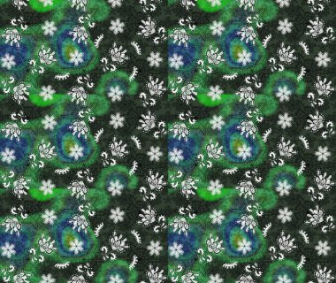 Tony 'nin kumaş kalıbını çiz. Raster illüstrasyonu. Modaya uygun kumaş deseni. Küçük çiçekte sevimli çiçek deseni var..