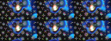 Gri ve mavi renkte çiçekler. Çiçekli karalama şeklinde Raster çiçek deseni. Nazik, narin çiçek arkaplanı.