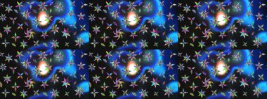 Gri ve mavi renkte çiçekler. Çiçekli karalama şeklinde Raster çiçek deseni. Nazik, narin çiçek arkaplanı.