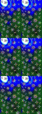 El çizimi Raster çizimi. Çizim çiçek deseni duvar kağıdı, web sitesi arka planı, ambalaj kağıdı, davetiye, broşür, afiş veya web sitesi için kullanılabilir. Karalama elementleri.