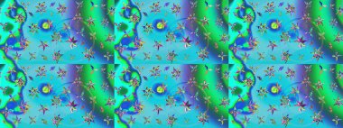 Çiçek deseni duvar kağıdı, desen dolguları ve web sayfası arka planı için kullanılabilir. Şekil verilmiş çiçeklerle eskiz deseni. Süslü zentangle çizim dokusu, soyut çiçeklerle süslenmiş..