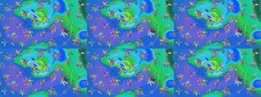 Flower eskiz arka planı. Çiçek deseni. Şatafatlı bahar bahçesi dokusu. Raster illüstrasyonu.