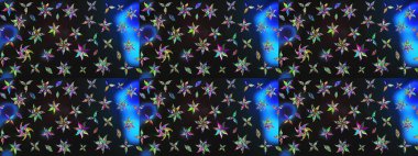 Eskiz arkaplan modeli. Raster illüstrasyonu. Gri ve mavi renkte yaprakları olan yabani çiçekler. Suluboya, elle çizilmiş.