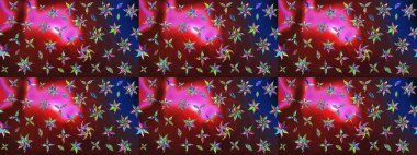 Küçük çiçekteki sevimli çiçek deseni. Kahverengi ve kırmızı renkte çiçekler.