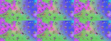 Tomurcukları papatya çiçekleri olan sevimli bir çiçek deseni. Raster illüstrasyonu. Eski usul. Kumaş, tekstil, duvar kağıdı baskısı için. Miles Fleur, süslü püslü bir süs. Taslak arkaplan.