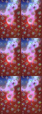 Bahar çiçekleriyle güzel bir çiçek deseni çizmişsin. Raster illüstrasyonu. Güzel kumaş deseni.