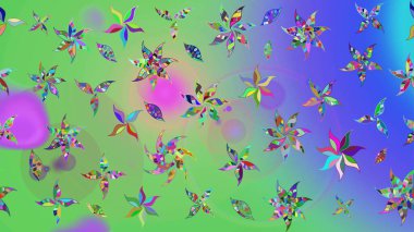 Çiçek kompozisyonu, el boyası, hassas şablon. Sevgililer günü ve tebrik kartı konsepti için şık bir davetiye. Üst manzara, yumuşak yeşil ve mavi renkli. Manzaralı çiçek deseni.