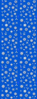 Sevimli çiçek raster deseni. Renkli Yaz Temalı eskiz kalıbı. Mavi ve nötr renklerde çiçekler. Düz Çiçek Elementleri Tasarımı.