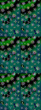 Küçük çiçekte güzel bir çiçek deseni var. Raster deseni. Çiçekli çiçek deseni, suluboya..