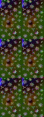 Küçük çiçekli şirin bir desen. Çiçek ve yapraklı çiçek deseni. Raster illüstrasyonu.