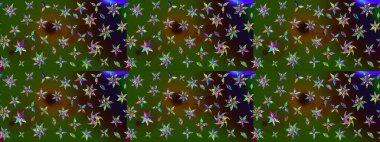 Küçük çiçekli şirin bir desen. Çiçek ve yapraklı çiçek deseni. Raster illüstrasyonu.