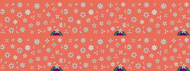 Çiçekli karalama şeklinde Raster çiçek deseni. Çiçekler turuncu ve nötr renklerde. Yumuşak, bahar çiçekli arka plan.