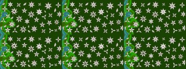 Renkli Yaz Temalı eskiz kalıbı. Düz Çiçek Elementleri Tasarımı. Modaya uygun kumaş deseni. Sevimli çiçek raster deseni.