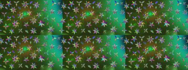 Modaya uygun kumaş deseni. Düz Çiçek Elementleri Tasarımı. Renkli Yaz Temalı eskiz kalıbı. Sevimli çiçek raster deseni.