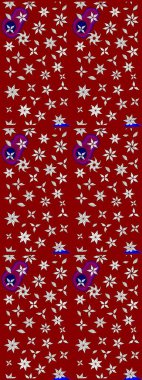 Modern gelişim kırmızı ve nötr raster arka plan duvar kâğıdı çizgisi, klasik desenli desenli desenli çiçekler, çiçekli süsler. Çiçekli el çizimi çizimi deseni.