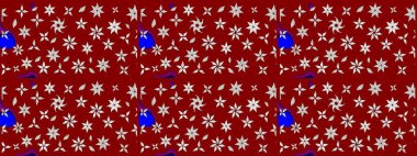 Renkli Bahar Teması eskiz kalıbı. Çiçek desenli eskiz. Kırmızı ve nötr renklerde çiçekler. Düz Çiçek Elementleri Tasarım Raster illüstrasyonu.