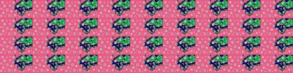 Küçük çiçekteki sevimli çiçek deseni. Robot resim. Raster illüstrasyonu.