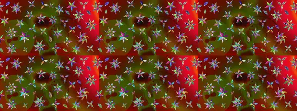 Tomurcukları çiçek olan sevimli bir çiçek deseni. Raster illüstrasyonu. Kumaş, tekstil, duvar kağıdı baskısı için. Eski usul. Raster. Taslak arkaplan.