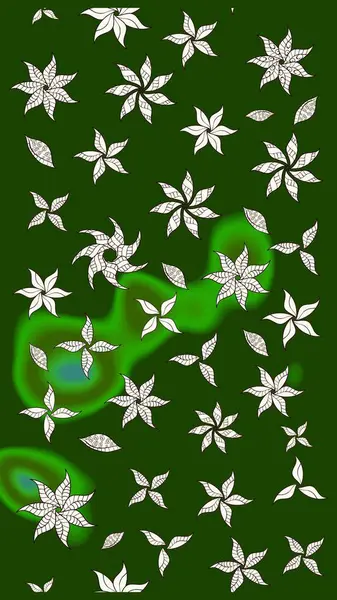 Çiçekler yeşil ve nötr. Raster hisseleri. Eskiz arkaplan modeli. Suluboya, elle çizilmiş.