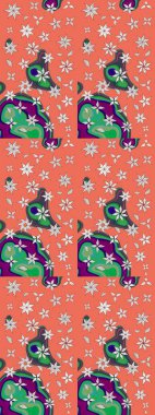 Küçük turuncu nötr renkte güzel bir besin torbası deseni, çiçekler. Tekstil, kumaş, kapaklar, duvar kağıtları, baskı, naylon, koleksiyon defteri, örgü, dekupaj için güzel bir eskiz. Millefleurlar.