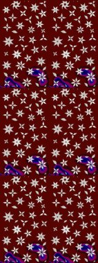 Küçük çiçekte güzel bir çiçek deseni var. Raster deseni. Çiçekli çiçek deseni, suluboya..