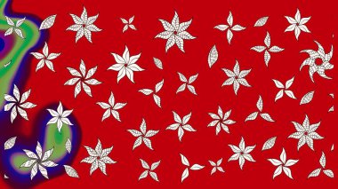 Süslü kumaş deseni. Raster deseni. Çiçekli çiçek deseni, suluboya..