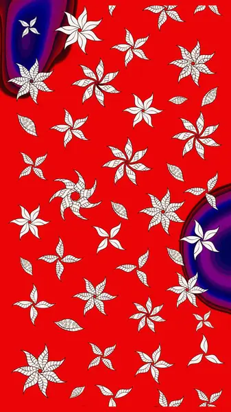 Tony 'nin kumaş kalıbını çiz. Modaya uygun kumaş deseni. Raster illüstrasyonu. Küçük çiçekte sevimli çiçek deseni var..