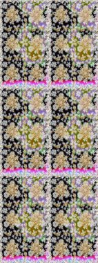 Raster oryantal süs. Kusursuz altın desen. Tarafsız renklerde altın elementlerle kusursuz desen.