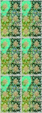 Geleneksel klasik altın desen. Altın elementlerle yeşil renklerde altın desen. Raster oryantal süs. Barok tarzında kusursuz bir doğulu süsü..