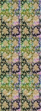 Kart, duvar kağıdı, ambalaj ve tekstil için klasik tasarım. Altın şablon. Kusursuz desenli altın elementler. Raster illüstrasyonu. Gri renkli Royal retro. Çiçeksel klasik doku.