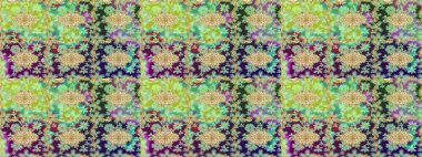 Doku arka planında altın duvar kâğıdı. Yeşil renklerdeki altın element. Barok tarzında altın çiçekli süs. Damask çizimi yinelenen arkaplan.