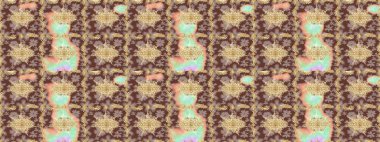 Kahverengi renkler ve altın elementler. Çiçek desenli altın metal. Raster altın çiçek süsü brokar kumaş ve cam desenli. Altın deseni çiz.