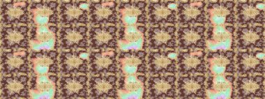 Kahverengi renkler ve altın elementler. Çiçek desenli altın metal. Raster altın çiçek süsü brokar kumaş ve cam desenli. Altın deseni çiz.