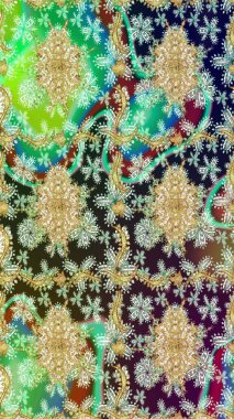 Süslü raster dekorasyonu. Lüks, kraliyet ve Viktorya dönemi konsepti. Tarafsız yerine altın rengi barok çiçekli eskiz deseni. Tarafsız renklerde altın element.