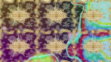 Tarafsız renklerde raster altın desen. Soyut duvar kâğıdı, ambalaj dekorasyonu. Kış sembolü, Mutlu Noeller, Mutlu yıllar 2019. Altın kar tanesi basit çizim kalıbı.