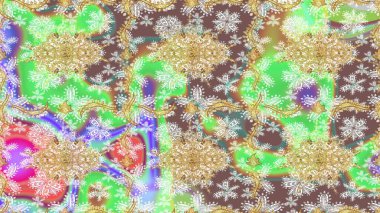 Altın çiçekli eskiz deseni. Tarafsız renklerde altın element. Barok tarzında altın çiçekli süs. Damask arkaplanı.