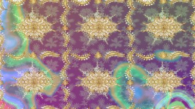 Duvar kâğıdı barok, İspanyol kumaşı. Çiçek desenli çizim. Tarafsız renkler üzerine grafiksel modern eskiz deseni. Çizim raster arkaplanı.