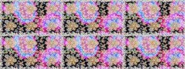 Tarafsız renklerde desen. Kına dövmeli süs çiçekleri, altın çıkartmalar, mehndi ve yoga tasarımı, kartlar ve parmak izleri. Raster altın mehndi kusursuz desen.