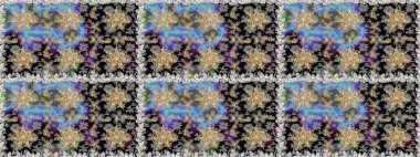 Gri renklerde, altın elementli, pürüzsüz bir desen. Şam tasarım için kusursuz desen.