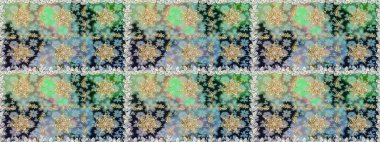 Gri renklerdeki altın elementler. Şık bir grafik desen. Kusursuz raster arka plan. Duvar kâğıdı barok, İspanyol kumaşı. Çiçek deseni.