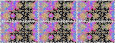 Gri renklerde altın tekrarlayan elementlerle soyut arkaplan. Kusursuz oryantal klasik altın desen.