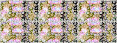 Kart, duvar kağıdı, ambalaj ve tekstil için klasik tasarım. Kusursuz desenli altın elementler. Altın şablon. Raster illüstrasyonu. Klasik çiçek dokusu. Tarafsız renklerde Royal retro.