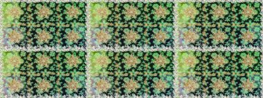 Çiçek süsü kumaş deseni, cam, çiçek desenli metal gri renkli ve altın elementli. Klasik raster altın pürüzsüz desen.