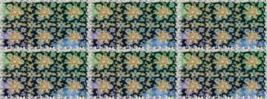 Kusursuz ortaçağ çiçek deseni. Doğum günü kartı, davetiye ya da afiş için iyidir. Gri renklerde altın. Raster illüstrasyonu. Dekoratif simetri arabesk.