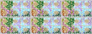 Altın elementlerle nötr renklerde altın desen. Kusursuz desenli oryantal süs. Raster altın tekstil baskısı. Çiçek kiremitleri. İslam tasarımı.